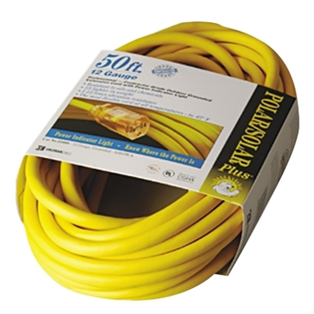 Southwire Polar/Solar® Extension Cord, 50 ft, 1 Outlet, Yellow