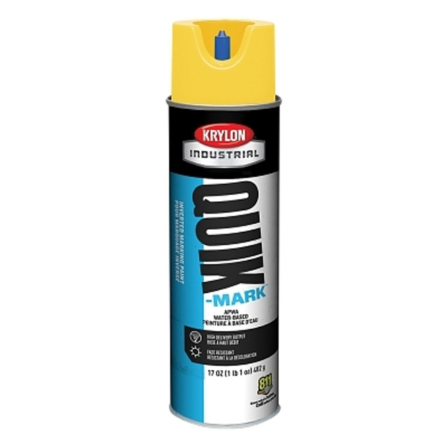 Krylon® Industrial Krylon® Quik-Mark™ APWA Water-Based Inverted Marking Paint, 12oz Aerosol, Utility Yellow