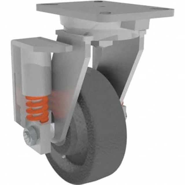 Hamilton S-SPCH-8PH-2 Swivel Top Plate Caster: Phenolic, 8" Wheel Dia, 2-1/2" Wheel Width, 1,630 lb Capacity, 12-1/4" OAH