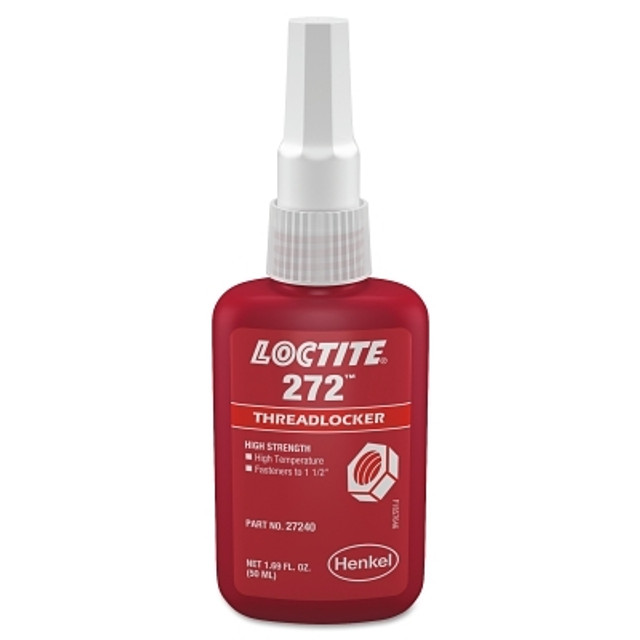 Henkel Corporation Loctite® 88442 272™ Threadlocker, High Temp/High Strength, 50 mL, Up to 1-1/2 in Thread, Red