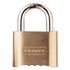 Master Lock® No. 175 Combination Brass Padlock, 5/16 in dia, 1 in L x 1 in W, Steel