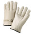 ORS Nasco Anchor Brand Quality Grain Cowhide Leather Driver Gloves, Large, Unlined, Natural, Pull Strap Back