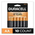 Duracell® CopperTop Alkaline Battery, 1.5V, AA, 10/PK