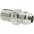 Brennan BD-10307 Steel Flared Tube Connector: 3/8" Tube OD, 9/16-18 x 1/4-18 Thread, 37 ° Flared Angle