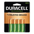 Duracell® Pre-Charged Rechargeable Battery, NiMH, AA, 1.2V, 4 EA/PK