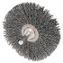 Weiler® Stem-Mounted Narrow Conflex Brush, 3 in dia x 1/2 in W Face, 0.014 in Stainless Steel Wire, 20000 RPM, 1/4 in Stem
