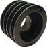 TB Wood's 504B 4 Groove, 1/2 to 1-15/16 Bore Diam, 5.35" Outside Diam, QD Bushed V Belt Sheave