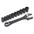 Apex Tool Group Crescent® Pass-Thru™ X6™ Black Oxide Adjustable Wrench and Spline Socket Set, 11 PC