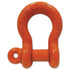 CM Columbus McKinnon Screw Pin Anchor Shackle, 1.72 in Opening, 1 in Bail Size, 10 t, Orange Paint