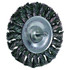 Weiler® Standard Twist Knot Wire Wheel, 3-1/4 in dia x 3/8 in W Face, 0.014 in Steel Wire, 25000 RPM, 1/4 in Stem