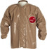Dupont C3670TTN2X00060 Rain & Chemical Resistant Jacket: 2X-Large, Tan,Polyethylene-Coated HDPE