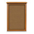 United Visual Products UVSD4832-CEDAR- Enclosed Bulletin Board: 48" Wide, 32" High, Cork, Tan