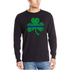 Thin Blue Line MEN-LS-SP-BLACK-MEDIUM Men's Long Sleeve - Shamrock Thin Blue Line