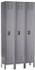 Hallowell URB3228-1A-HG 3-Wide Locker: 12" Wide, 11" Deep, 78" High, Padlock