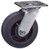 Albion 16TM05201S Swivel Top Plate Caster: Phenolic, 5" Wheel Dia, 2" Wheel Width, 1,000 lb Capacity, 6-1/2" OAH