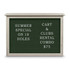 United Visual Products UVSD4836LB-LTGR Enclosed Letter Board: 48" Wide, 36" High, Fabric, Woodland Green