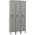 Hallowell UY3288-1A-HG 3-Wide Locker: 12" Wide, 78" High, Padlock