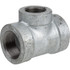 USA Industrials ZUSA-PF-20636 Galvanized Pipe Fittings; Fitting Size: 3/4 x 1/2 ; Material: Galvanized Iron ; Fitting Shape: Tee ; Thread Standard: NPT ; Liquid and Gas Pressure Rating (psi): 300 ; End Connection: Threaded