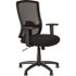 ALERA ALEET4117B Task Chair:  Fabric,  Adjustable Height,  18-1/9 to  22" Seat Height,  Black