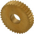 Dorian Tool 73310125306 Standard Knurl Wheel: 1" Dia, 90 ° Tooth Angle, 12 TPI, Straight, Cobalt