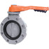 Hayward Flow Control BYV22020A0NLI00 Manual Butterfly Valve: 2" Pipe, Lever Handle