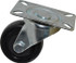 Fairbanks E-23-3-HR Swivel Top Plate Caster: Hard Rubber, 3" Wheel Dia, 1-1/4" Wheel Width, 250 lb Capacity, 3-3/4" OAH