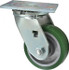 Albion 16PD04101S Swivel Top Plate Caster: Polyurethane, 4" Wheel Dia, 1-1/2" Wheel Width, 600 lb Capacity, 5-5/8" OAH