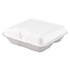 DART DCC80HT3R Carryout Food Container, Foam, 3-Comp, White, 8 x 7 1/2 x 2 3/10, 200/Carton