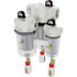 Solberg HV-UL850/1-250C FRL Combination Unit: 2-1/2 NPT, Standard, 1 Pc Inline Bacterial Vacuum Filter with Pressure Gauge