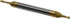 SGS 31543 Square End Mill: 3/64'' Dia, 3/32'' LOC, 1/8'' Shank Dia, 1-1/2'' OAL, 2 Flutes, Solid Carbide