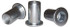 RivetKing. 10F3IRLAP/P100 #10-32, 0.13 to 0.18" Grip, 1/4" Drill, Aluminum Standard Rivet Nut