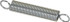 Gardner Spring E40C Extension Spring: 0.375" OD, 9.53 lb Max Load, 3.78" Extended Length, 0.0475" Wire Dia, Cross-Over