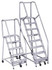 PW Platforms BS8SH35 KD Steel Rolling Ladder: 8 Step