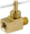 ANDERSON METALS 759135-02 Needle Valve: Straight, 1/8" Pipe, MIP x FIP End, Lead-Free Brass Body, Brass Seal