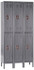 Hallowell U3288-2HG 3-Wide Locker: 12" Wide, 17" Deep, 78" High, Padlock