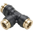 Parker 364PTC-6 Push-To-Connect Tube to Tube Tube Fitting: Union Tee, 3/8" OD