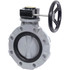 Hayward Flow Control BYV22040A0EG000 Manual Butterfly Valve: 4" Pipe, Gear Handle