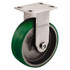 Albion 81PY08401R Rigid Top Plate Caster: Polyurethane, 8" Wheel Dia, 2-1/2" Wheel Width, 2,000 lb Capacity, 10-1/8" OAH