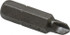 Apex TWD-2 Power Screwdriver Bit: #2 Tri-Wing Speciality Point Size, 1/4" Hex Drive