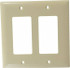 Pass & Seymour TP262I 2 Gang, 4-3/4 Inch Long x 4-11/16 Inch Wide, Standard Switch Plate
