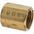 Parker 11074 Brass Flared Tube Inverted Union: 5/16" Tube OD, 1/2-20 Thread