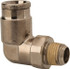 Norgren 101470818 Push-To-Connect Tube to Male & Tube to Male BSPT Tube Fitting: 90 ° Swivel Elbow Adapter, 1/8" Thread