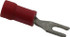 Thomas & Betts 18RA-6FL Locking Fork Terminal: Red, Vinyl, Partially Insulated, #6 Stud, Crimp