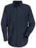 RedKap SP14NV RG M Work Shirt: General Purpose, Medium, Cotton, Navy Blue, 2 Pockets