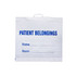 Dukal Corporation  PB02 Patient Belongings Bag with Handle, Designer, 20" x 18½", White, 250/cs