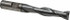 Cleveland C39117 Square End Mill: 1/2'' Dia, 2'' LOC, 1/2'' Shank Dia, 4'' OAL, 2 Flutes, High Speed Steel