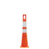 Plasticade 628-O-HIP-6W4W Traffic Barrels, Delineators & Posts; Reflective: Yes ; Base Needed: Yes ; Compliance: MASH Compliant; MUTCD Standards ; Collar Two Width (Inch): 4 ; Collar One Width (Inch): 6