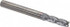 RobbJack STR-404-08-C Square End Mill: 1/4'' Dia, 3/4'' LOC, 1/4'' Shank Dia, 2-1/2'' OAL, 4 Flutes, Solid Carbide