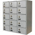 Hallowell UCTL392(30)5APL 3-Wide Locker: 27" Wide, 30.5" High, Padlock