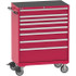 LISTA TSHW1050-0801NR Steel Tool Roller Cabinet: 8 Drawers